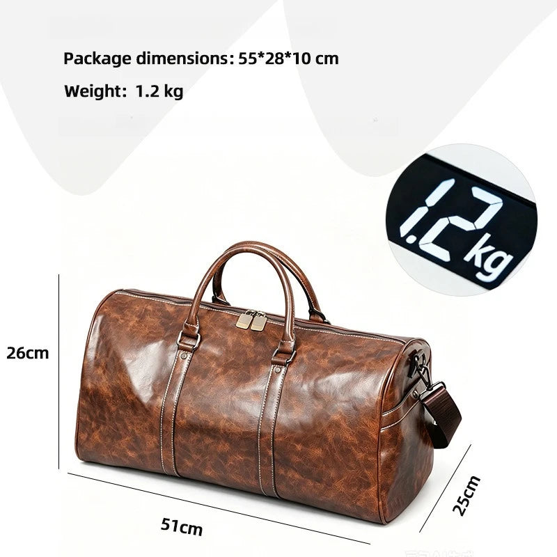 Cylinder travel bag, large-capacity portable fitness bag, shoulder messenger bag.