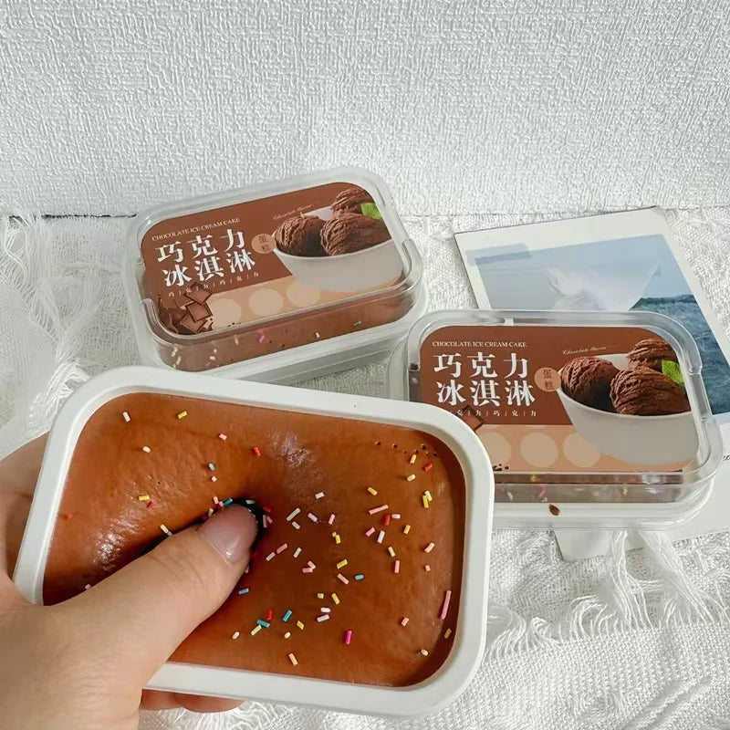1/6pcs Squishy Tiramisu Ice Cream Cake Squeeze Toy Slow Rebound Stress Relief Fidget Toys for Anxiety ADHD Autism for Kids Adult