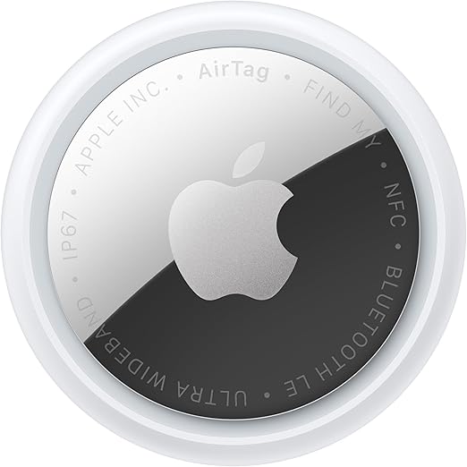 Apple AirTag (2da generación): rastreador para llavero, cartera y más; localizador con sonido; configuración simple de un solo toque con iPhone o iPad; buscador de llaves con rango de búsqueda de precisión de hasta 1.5 veces