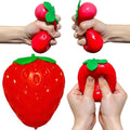 Juguete sensorial sensorial de fresa Squishy gigante gigante de levantamiento lento para aliviar el estrés, juguete para apretar frutas realistas para alivio, regalos de fiesta para adultos y niños
