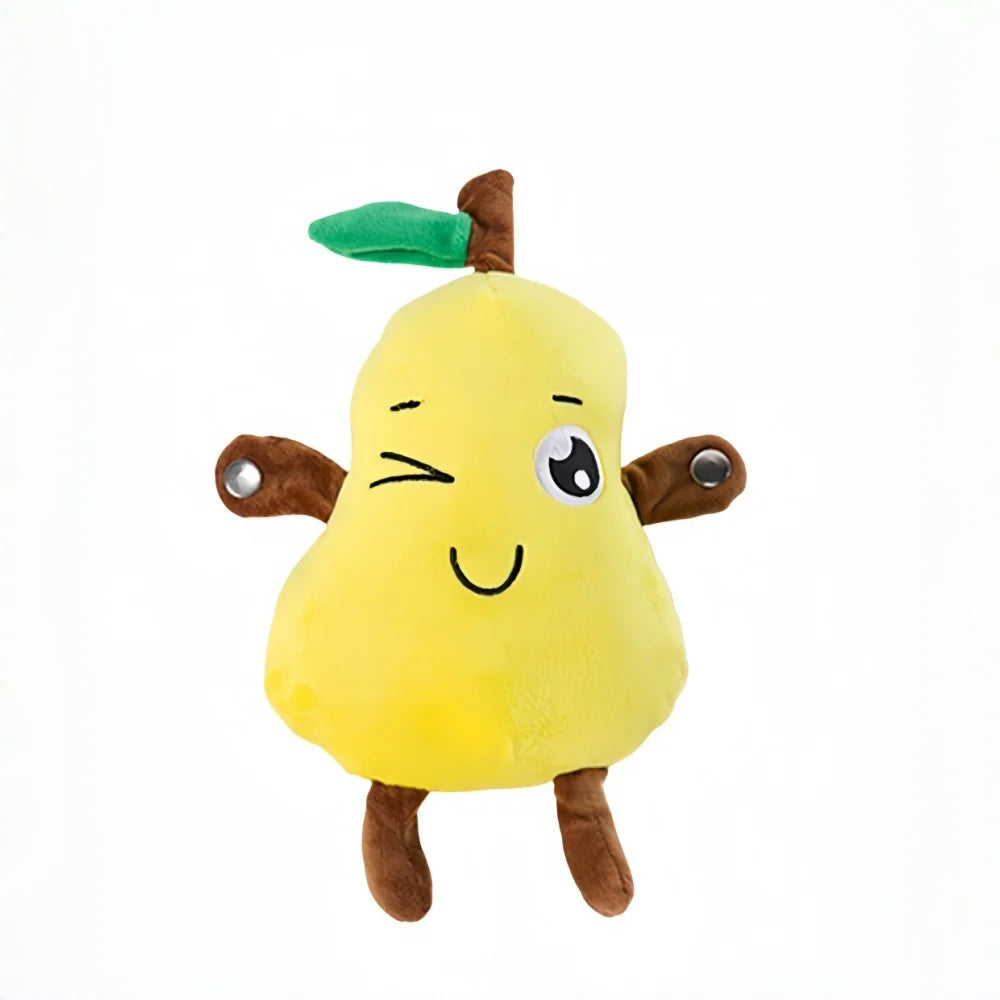 Creative Fruit Yali Pear Touch-Sensitive Rhythm Piano - Unique Novelty Musical Parent-Child Interactive Plush Doll Toy