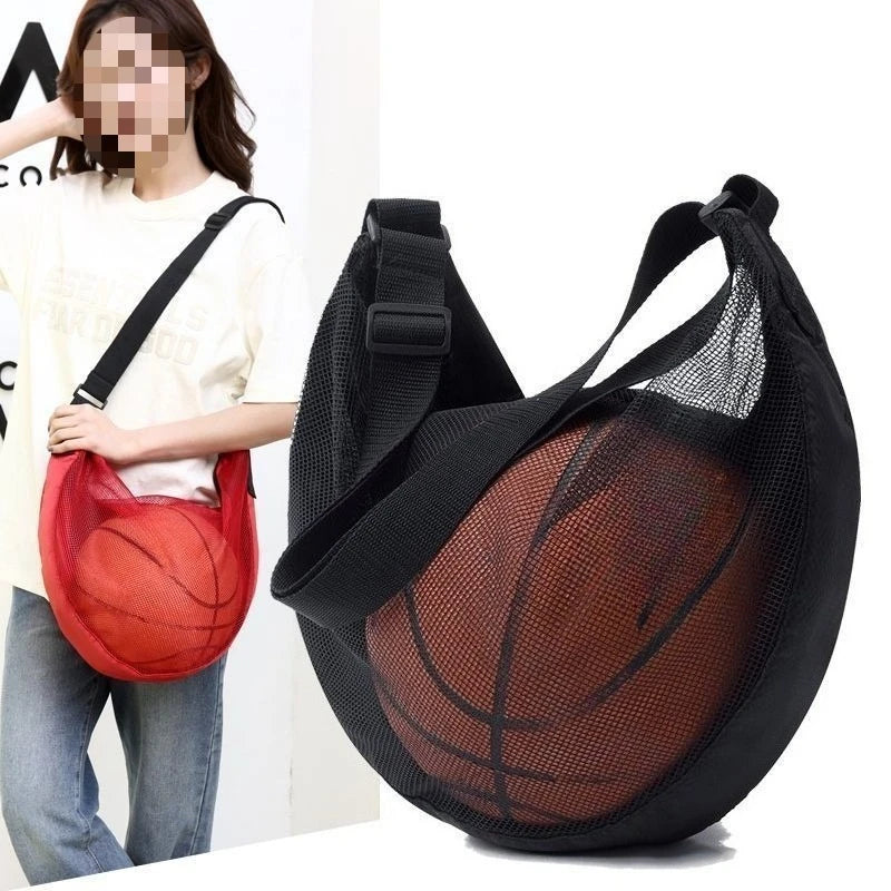 One shoulder crossbody basketball bag, football bag, fitness sports ball storage bag