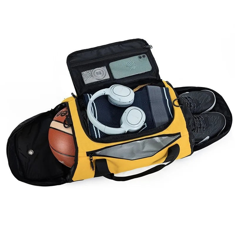 Sports fitness bag, large-capacity multi-functional basketball bag, multi-functional storage