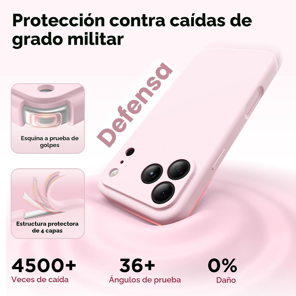 FUNDA ROSA DE IPHONE 17