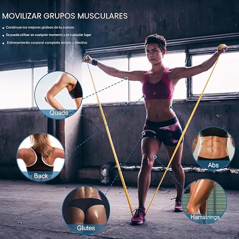 Bandas de resistencia para entrenamiento, terapia física, ejercicio