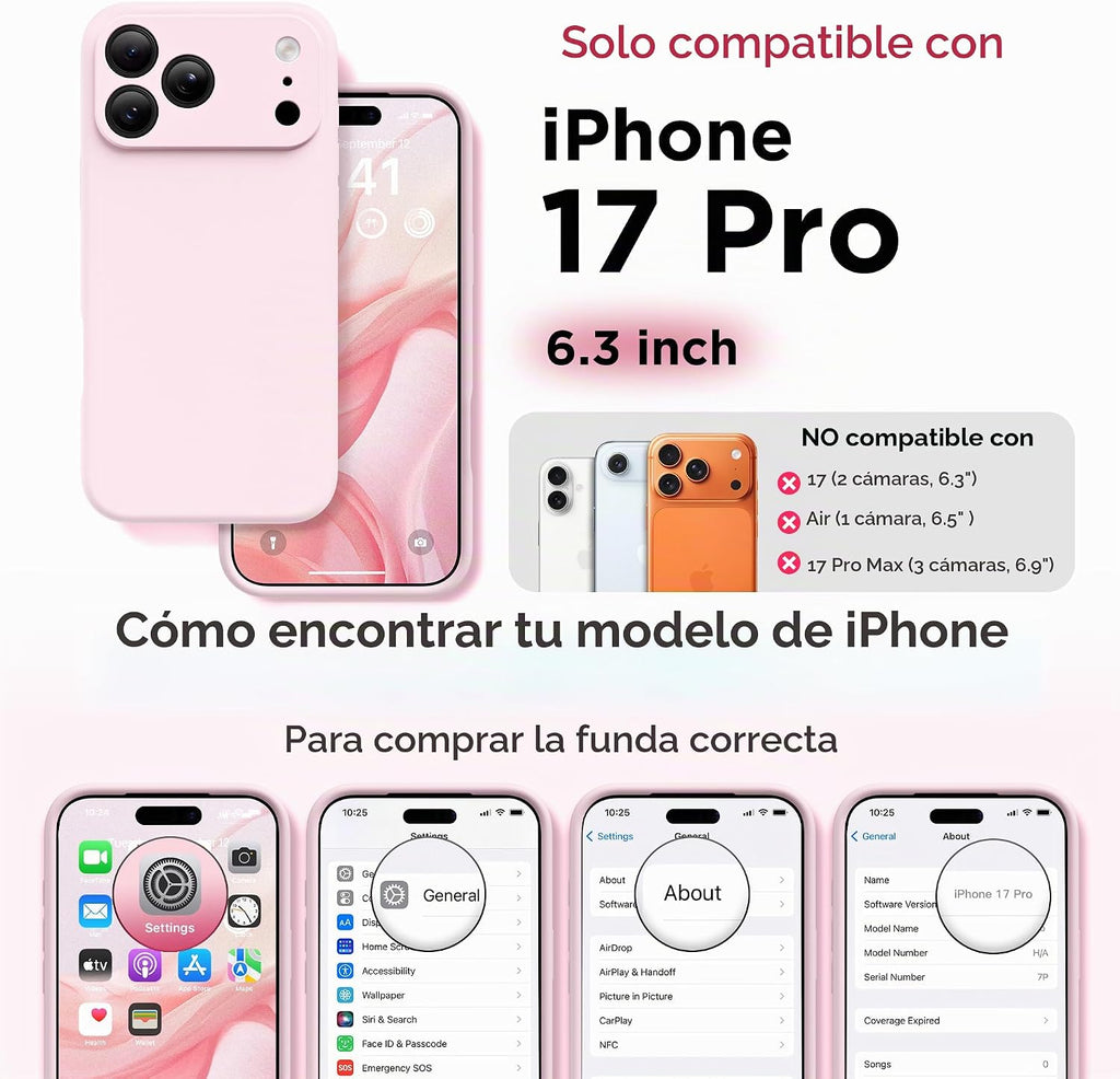 FUNDA ROSA DE IPHONE 17