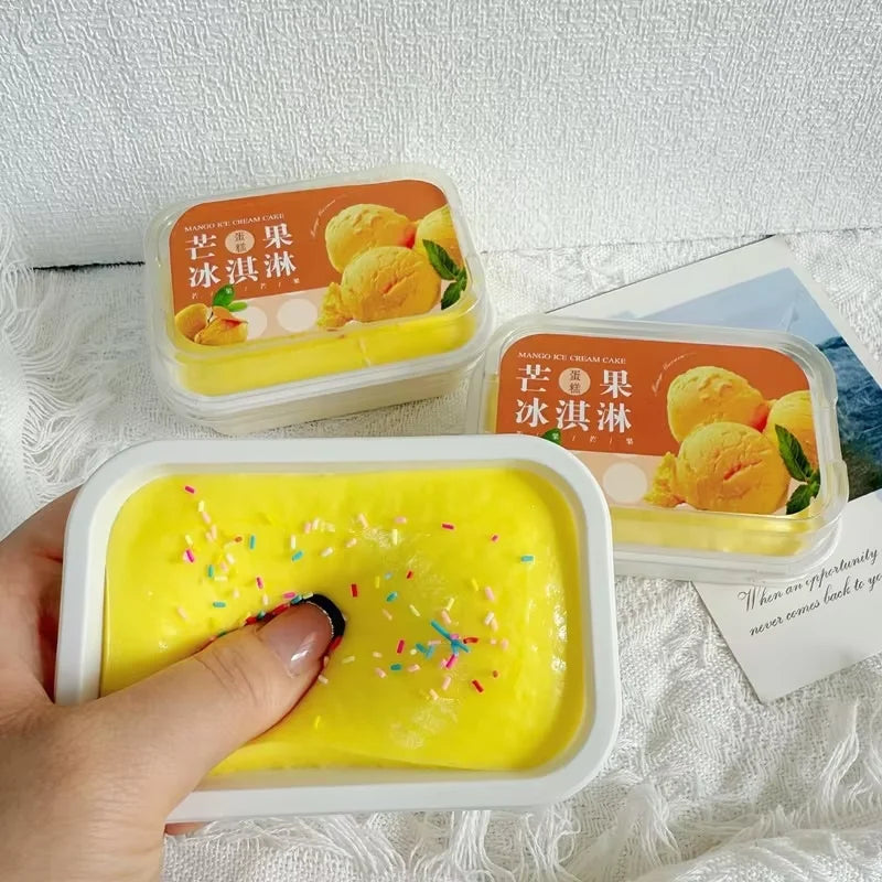1/6pcs Squishy Tiramisu Ice Cream Cake Squeeze Toy Slow Rebound Stress Relief Fidget Toys for Anxiety ADHD Autism for Kids Adult