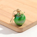 Trendy Christmas Apple Resin Pendant Keychain Bag Charms for Women Cute Decoration Iridescent Jewelry Accessories Keyring Gift