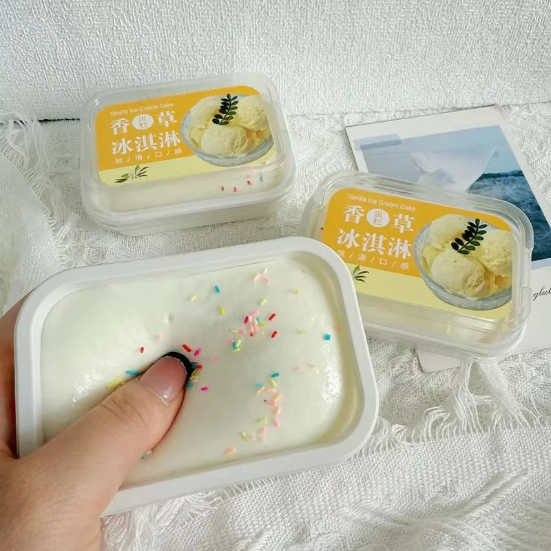 1/6pcs Squishy Tiramisu Ice Cream Cake Squeeze Toy Slow Rebound Stress Relief Fidget Toys for Anxiety ADHD Autism for Kids Adult