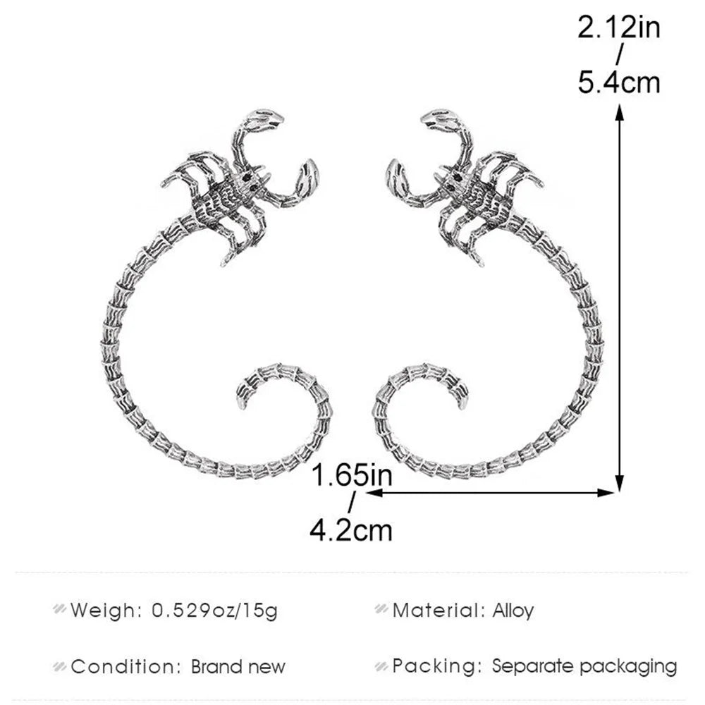 Gothic Style Scorpion Earrings for Women Men Punk Trendy Animal Earrings Personalized Jewelry Accessories Gifts 2024 Cool Things